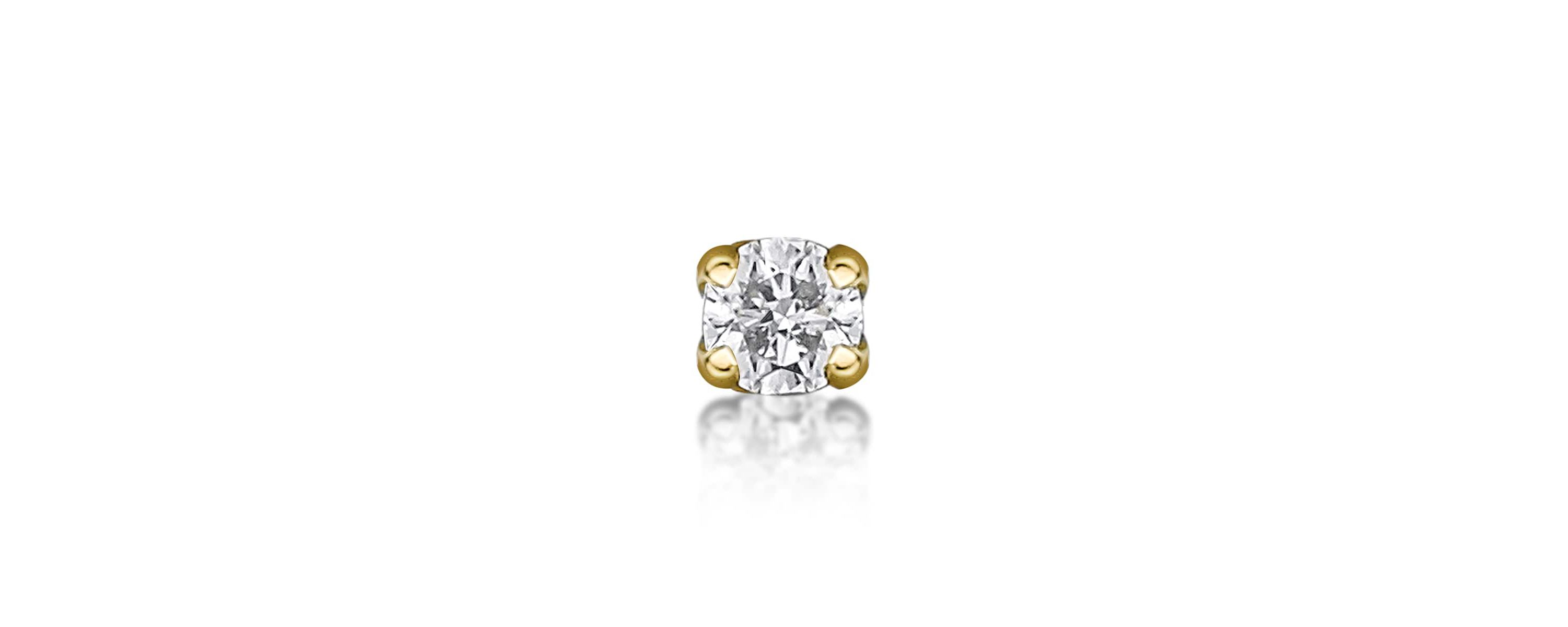 Lila Moon Diamond Accent Nose Stud in 14K Gold