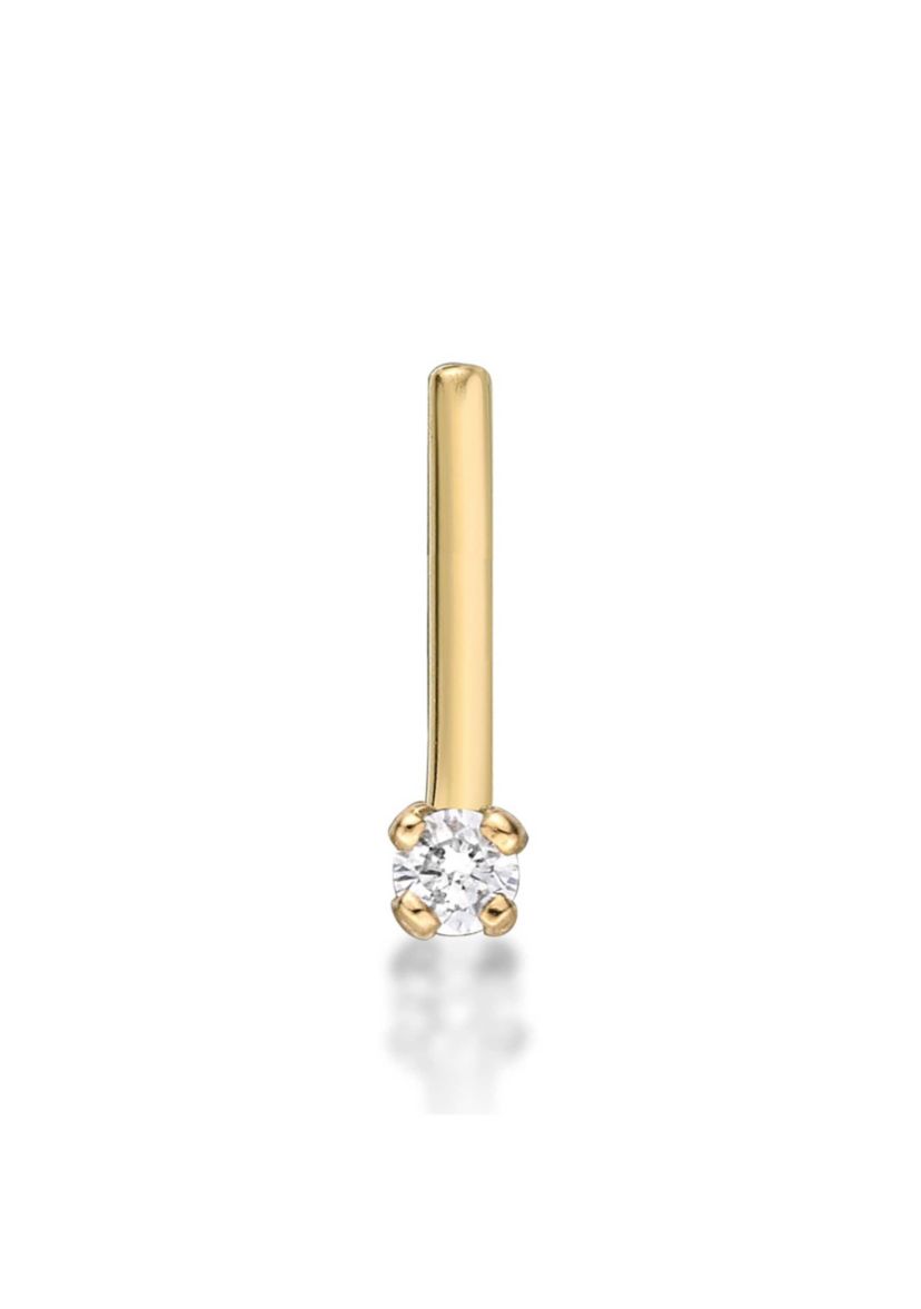 Lila Moon Diamond Accent L-Shape Nose Stud in 14K Gold