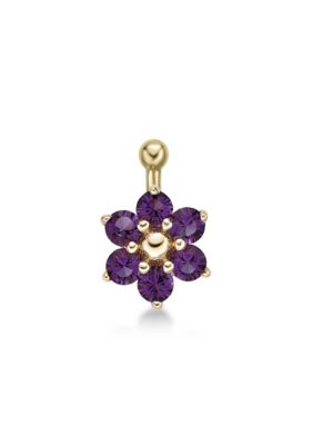 Lila Moon LabCreated Opal Flower Nose Ring in 14K Gold