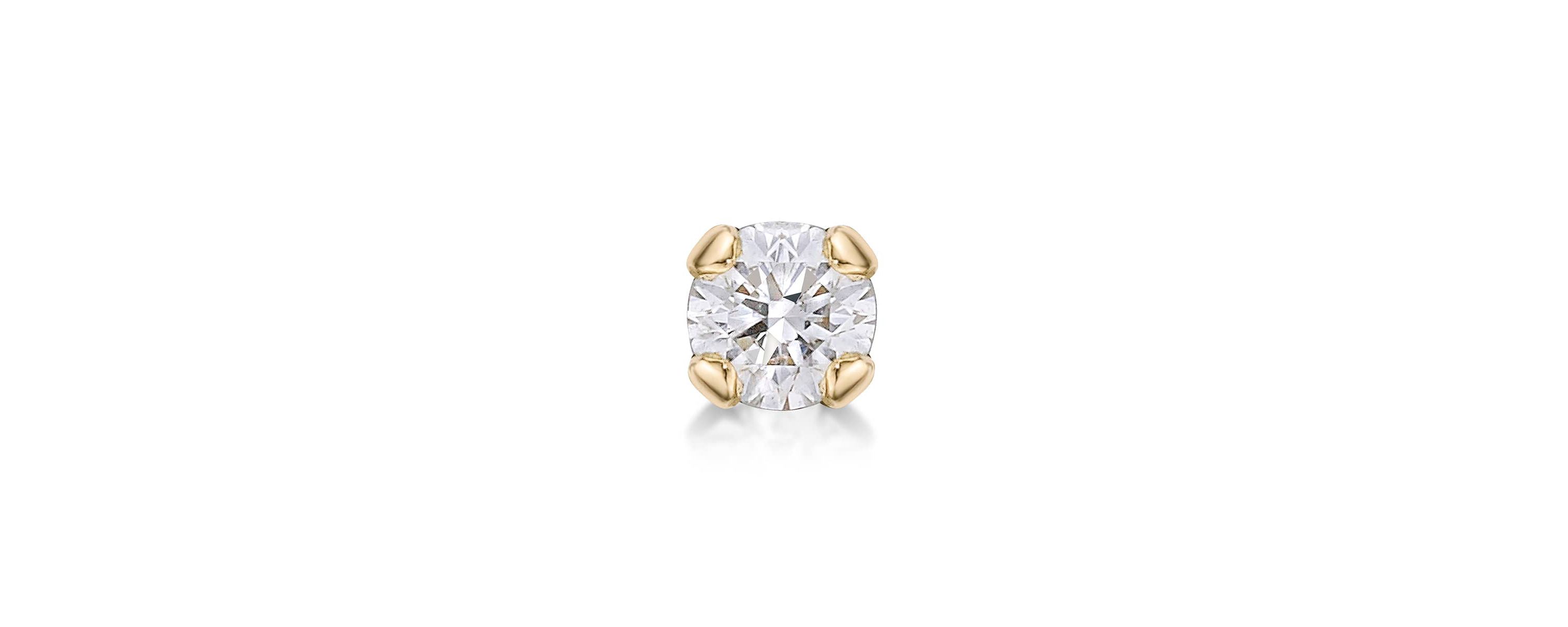 Lila Moon Diamond Accent Nose Stud in 14K Gold