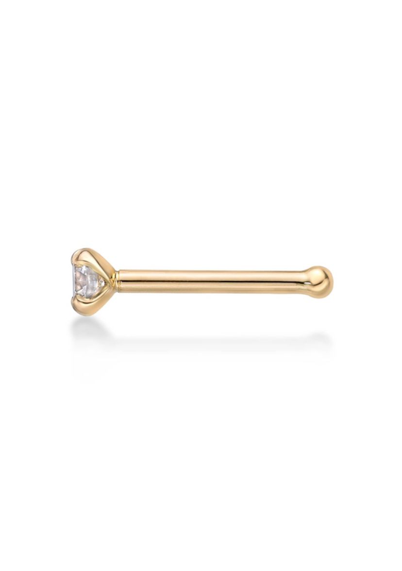 Lila Moon Diamond Accent Nose Stud in 14K Gold
