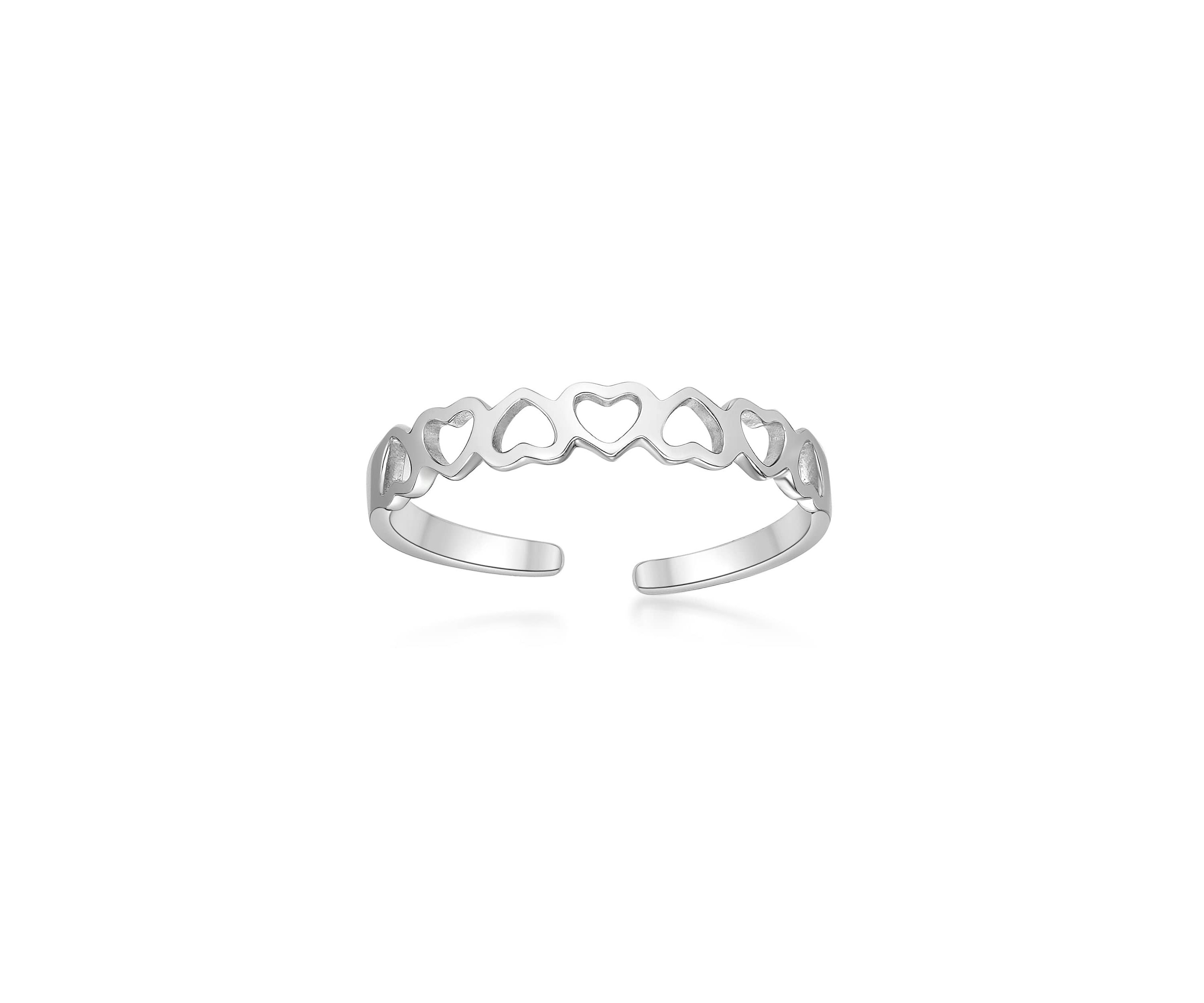 Lila Moon Open Hearts Adjustable Toe Ring in 10K Gold