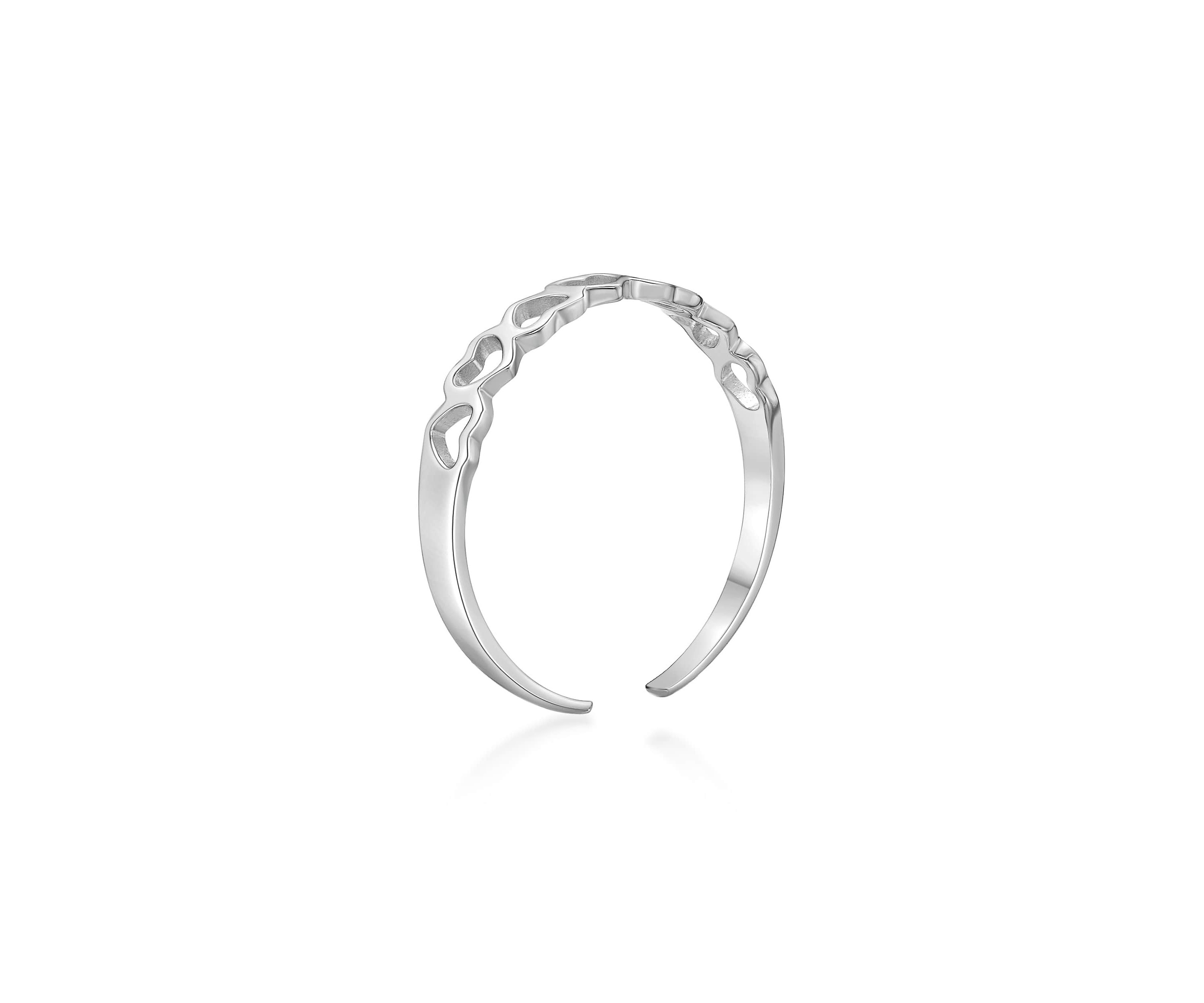 Lila Moon Open Hearts Adjustable Toe Ring in 10K Gold