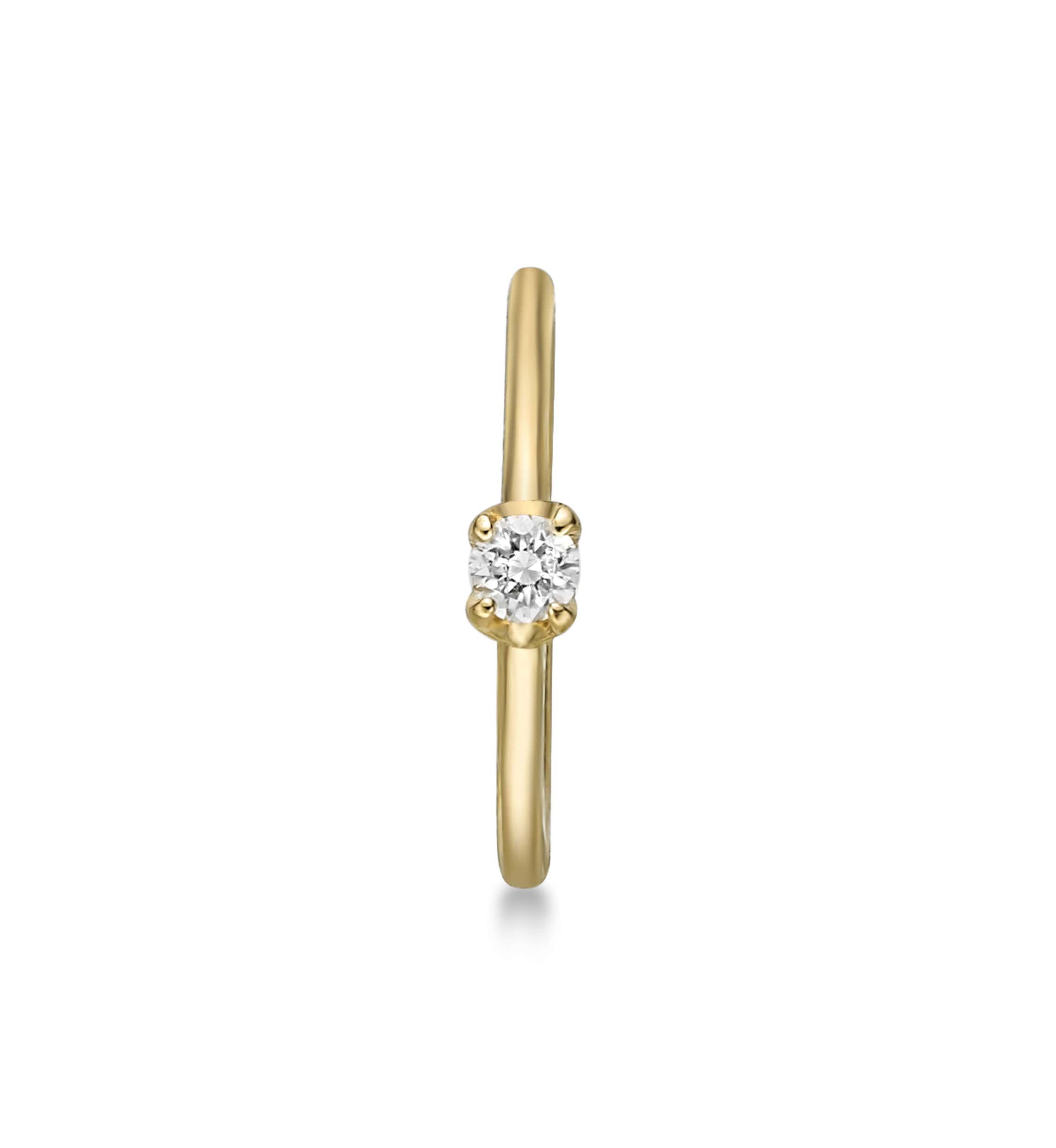 Lila Moon Diamond Accent Hoop Nose Ring in 14k Gold