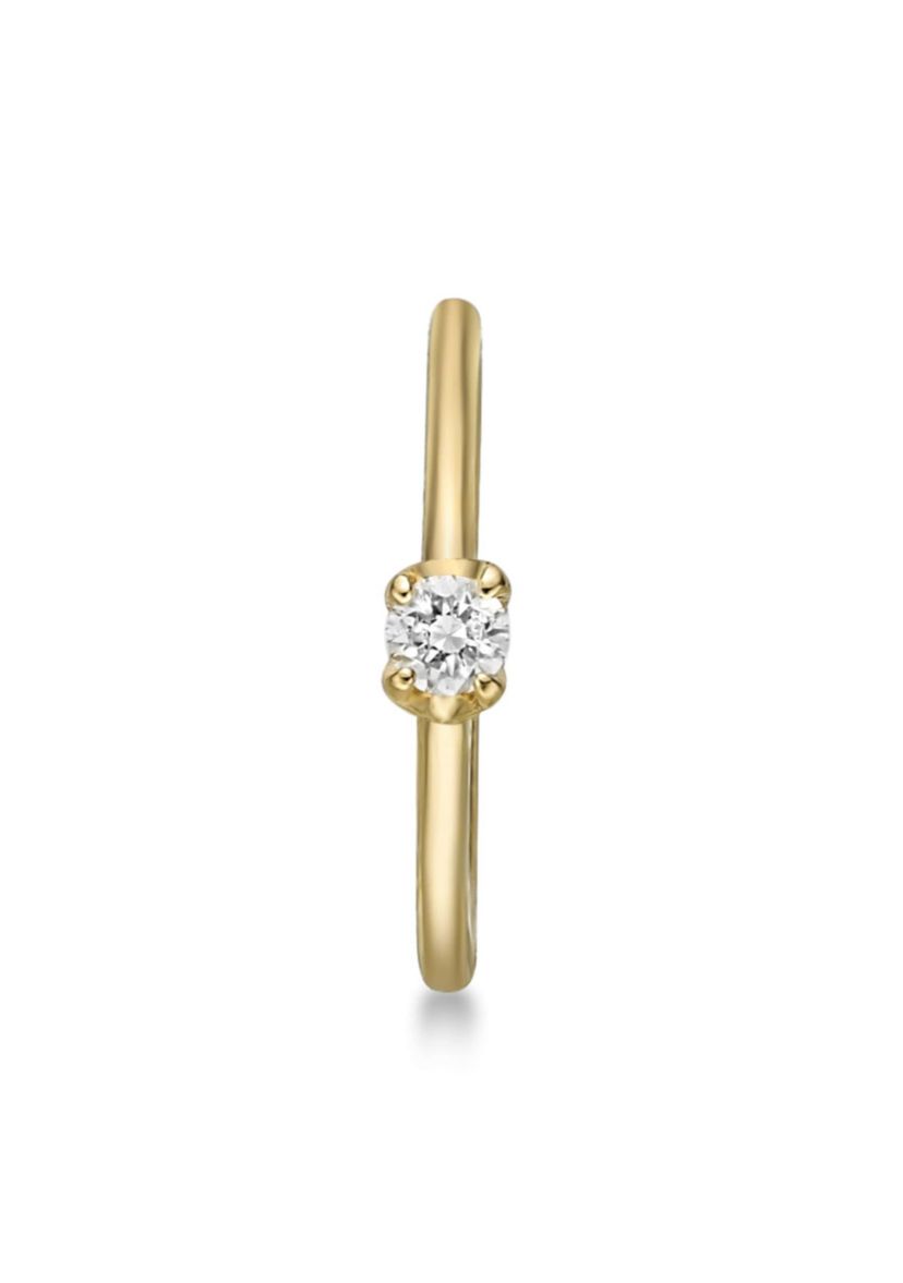 Lila Moon Diamond Accent Hoop Nose Ring in 14k Gold
