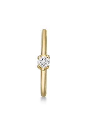 Lila Moon Diamond Accent Hoop Nose Ring in 14k Gold Yellow
