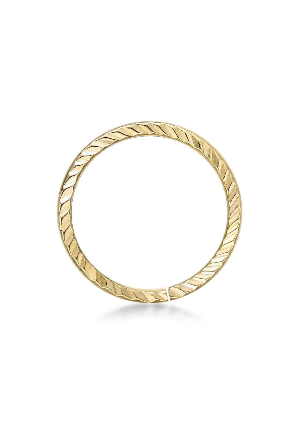 Lila Moon 8mm Textured Seamless Nose Ring in 14K Gold