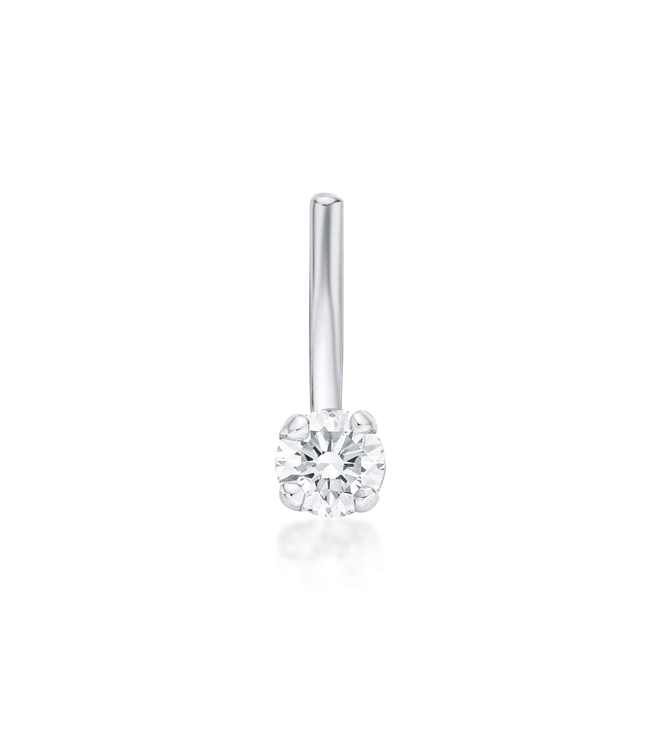Lila Moon Diamond Accent L-Shape Nose Stud in 14K Gold