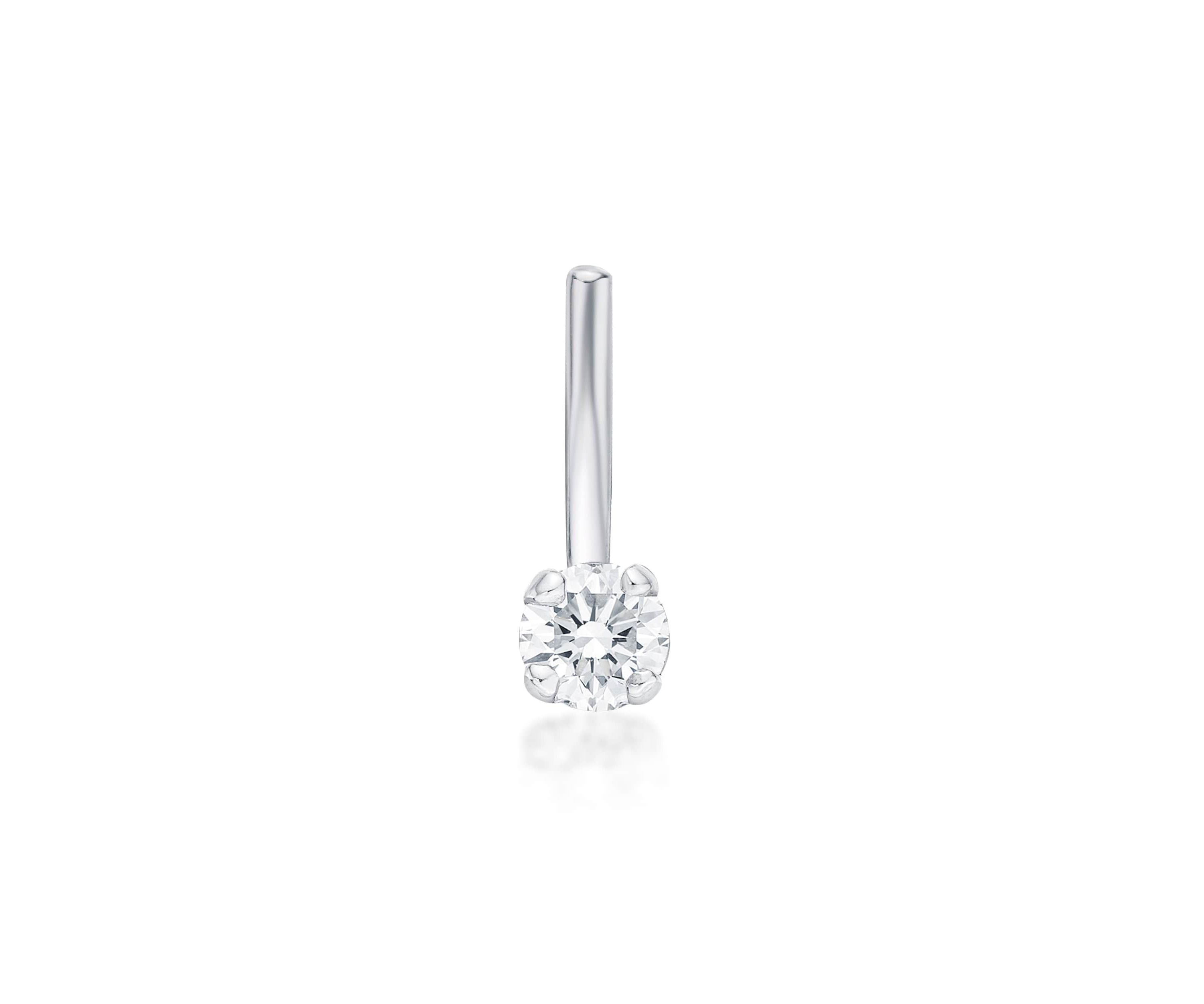 Lila Moon Diamond Accent L-Shape Nose Stud in 14K Gold