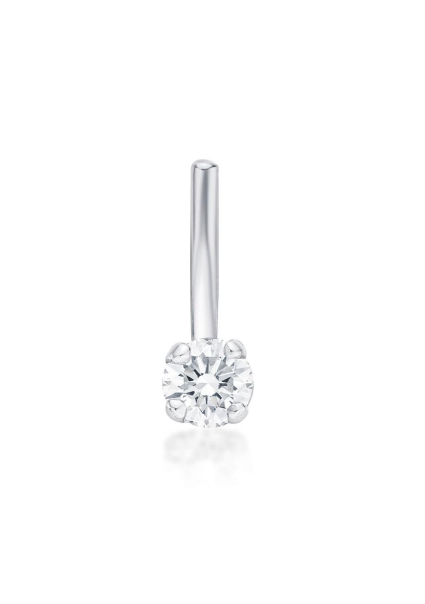 Lila Moon Diamond Accent L-Shape Nose Stud in 14K Gold