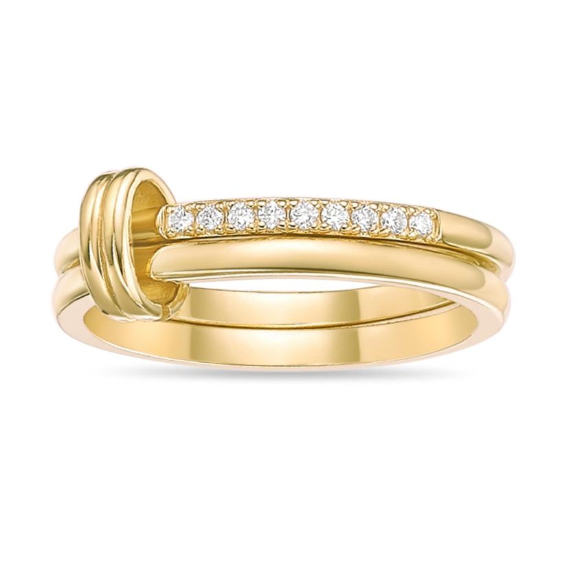 Lab Created Gemminded 7/8 ct. t.w. Lab-Grown Diamond Ring in 18k Gold Over Silver