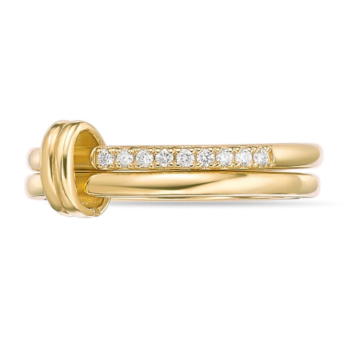 Lab Created Gemminded 7/8 ct. t.w. Lab-Grown Diamond Ring in 18k Gold Over Silver