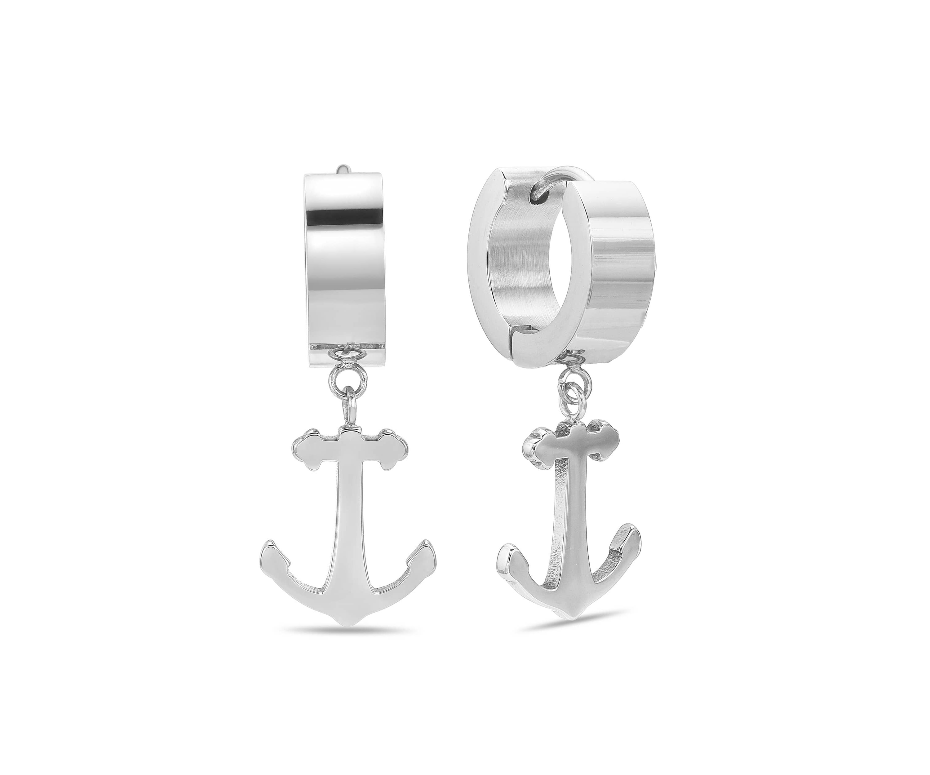 Anchor Earrings in Ion Plated Stainless Steel