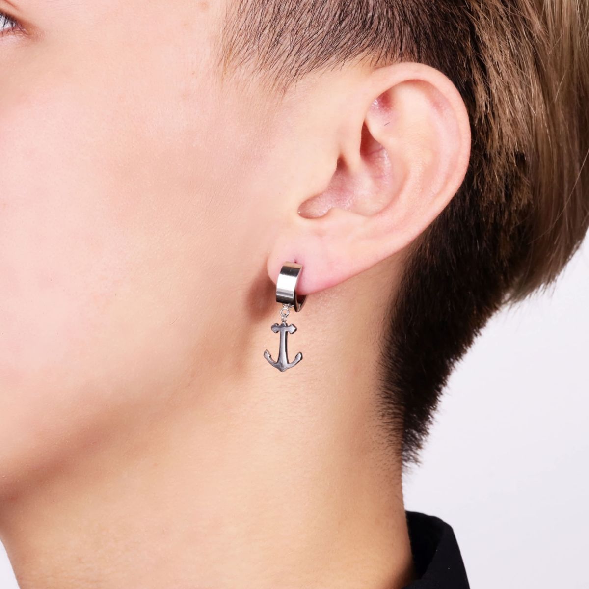 Anchor Earrings in Ion Plated Stainless Steel