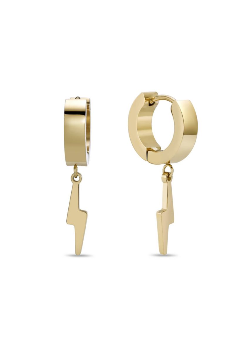 Bolt Hoop Earrings in Ion Plated Stainless Steel