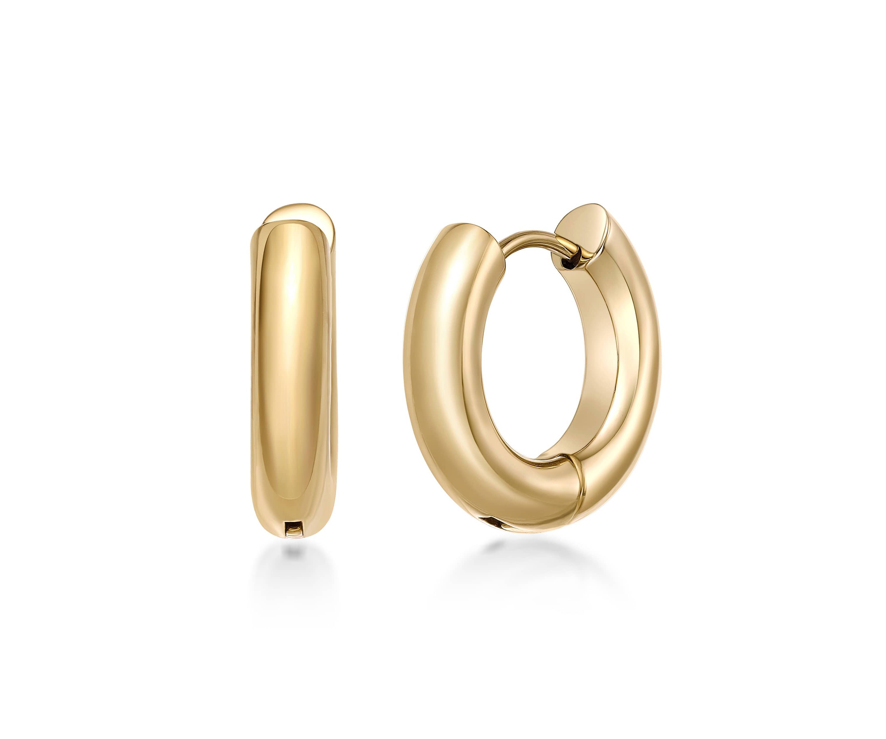 Hoop Earrings in Ion Plated Stainless Steel