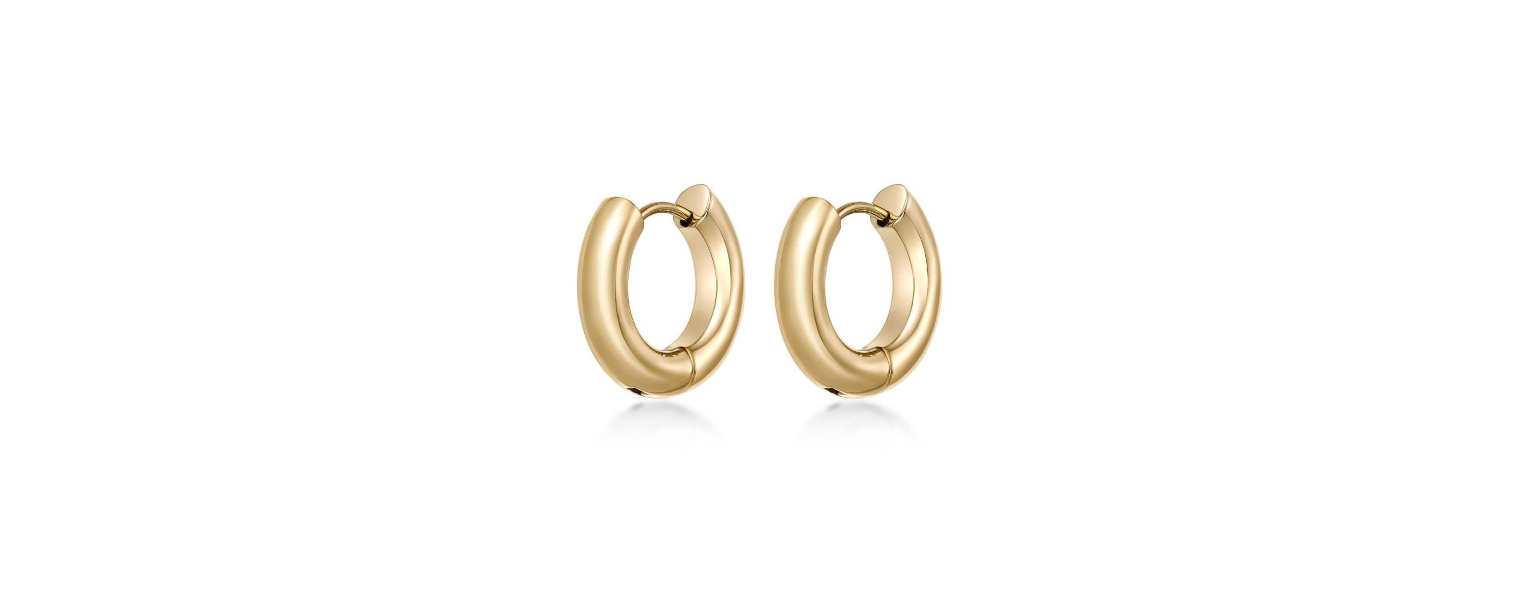 Hoop Earrings in Ion Plated Stainless Steel