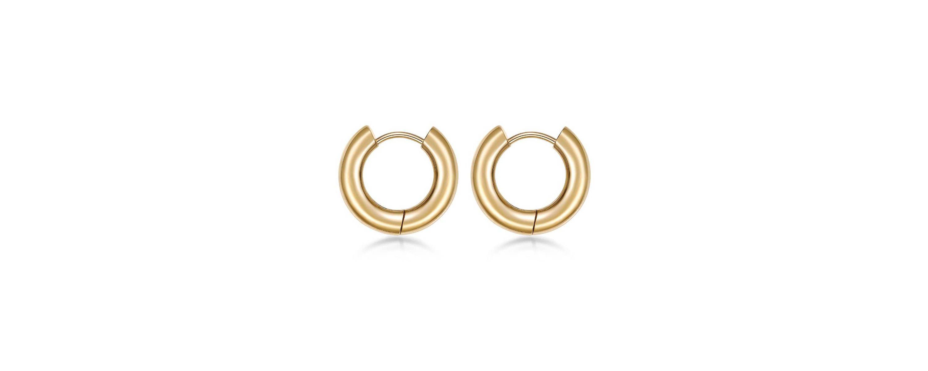 Hoop Earrings in Ion Plated Stainless Steel