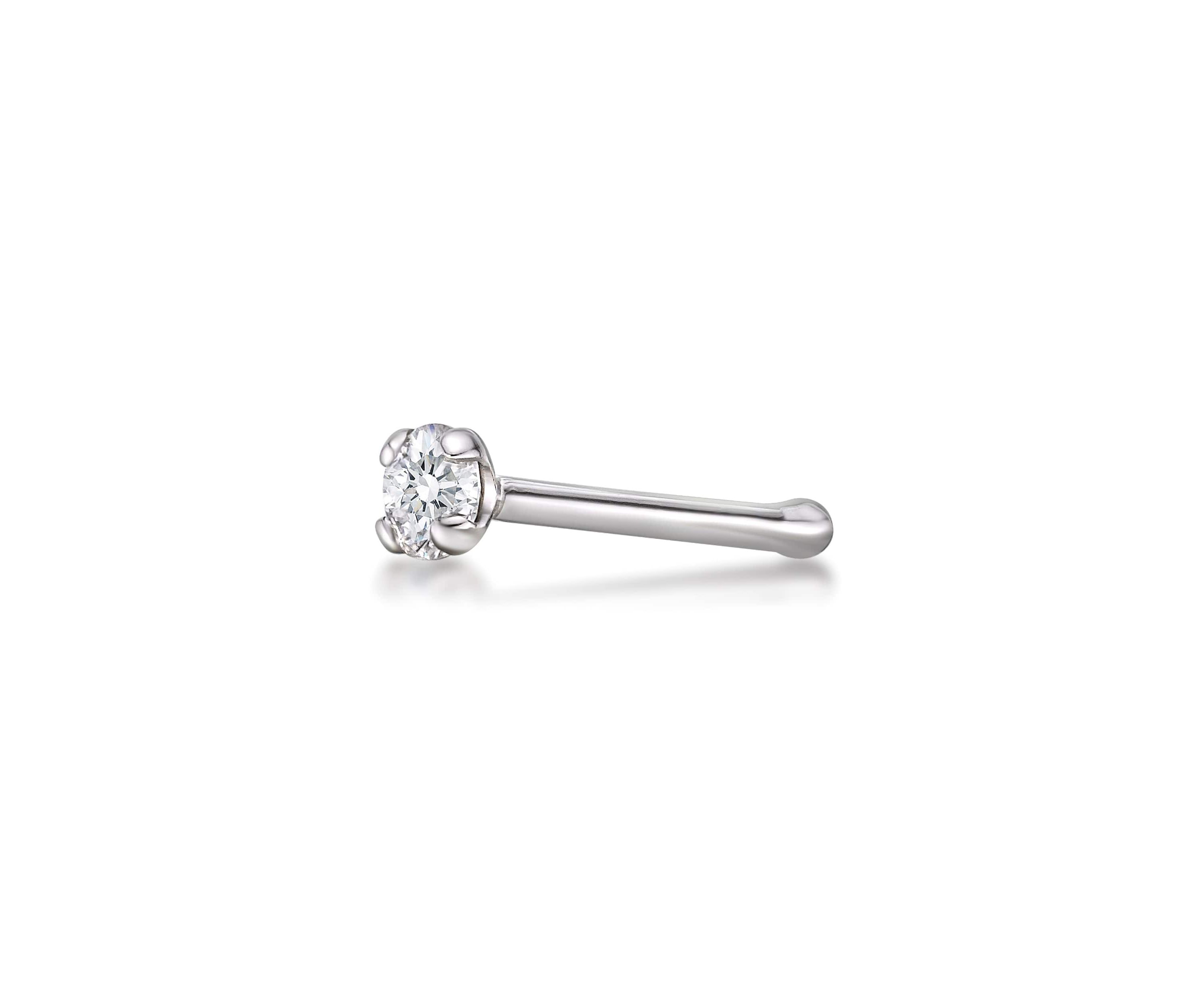 Lab Created Lila Moon Lab-Grown Diamond Accent Nose Stud in 14K Gold