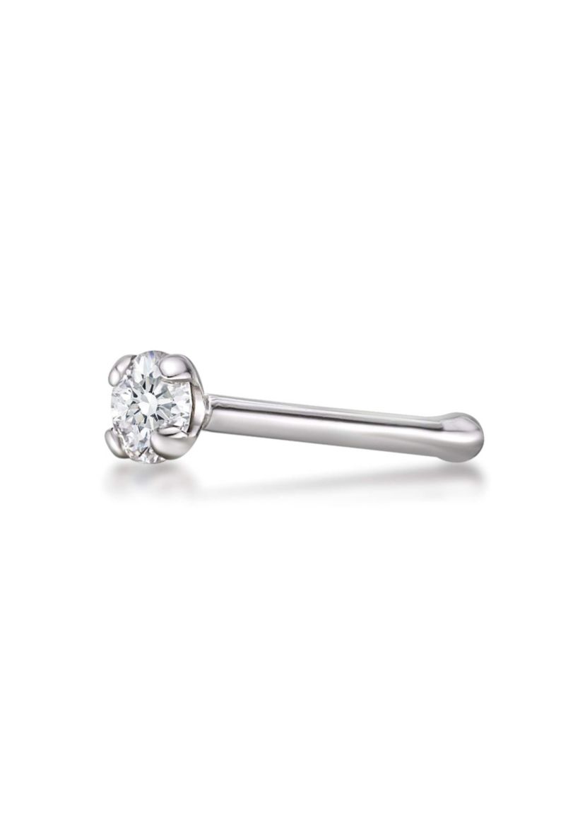 Lab Created Lila Moon Lab-Grown Diamond Accent Nose Stud in 14K Gold