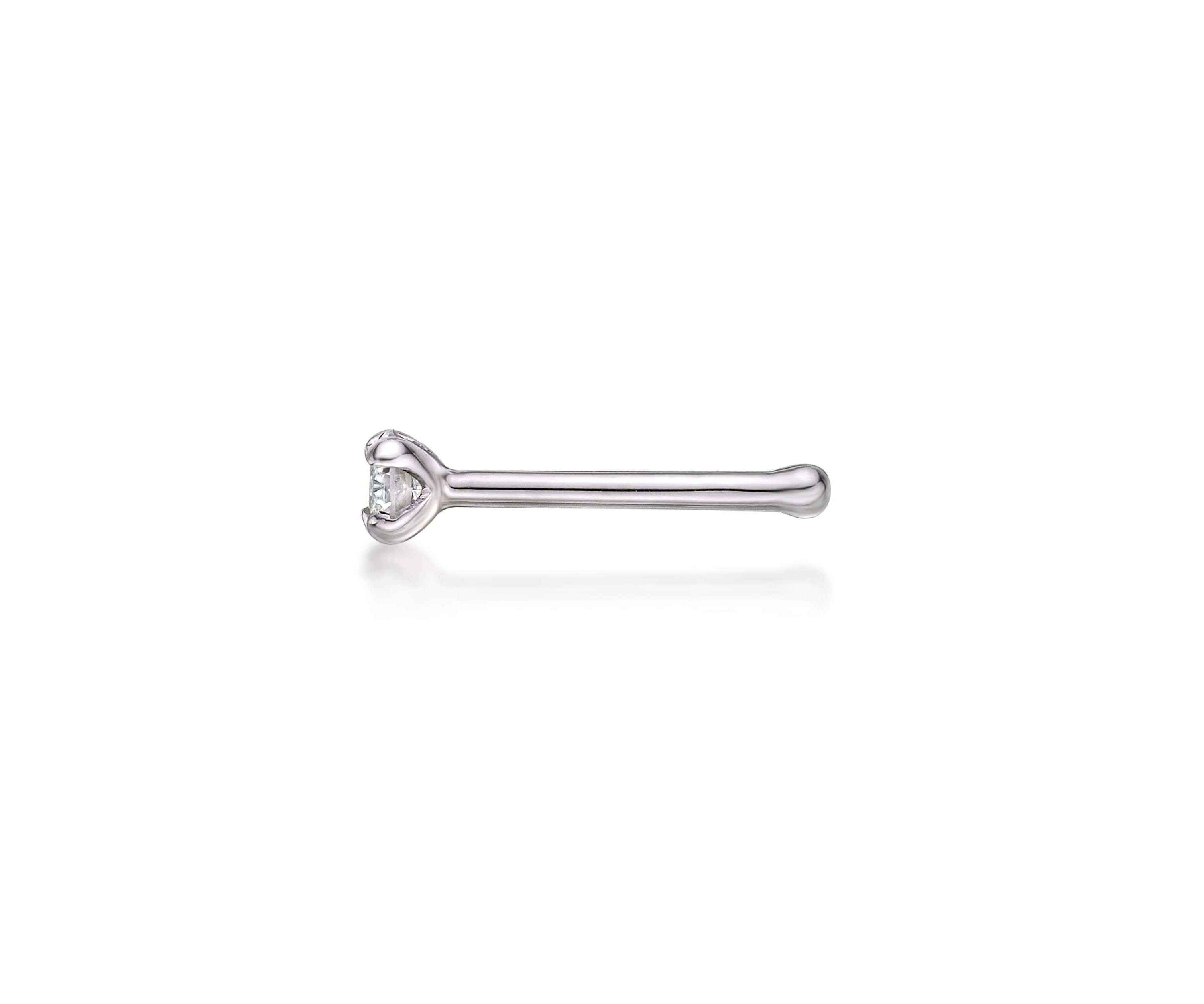 Lab Created Lila Moon Lab-Grown Diamond Accent Nose Stud in 14K Gold