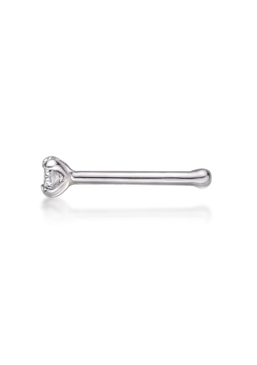 Lab Created Lila Moon Lab-Grown Diamond Accent Nose Stud in 14K Gold