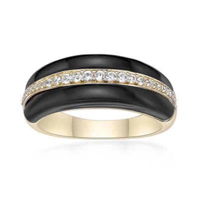 Gemminded 2 ct. t.w. Black Onyx & Lab-Created White Sapphire Ring in Sterling Silver