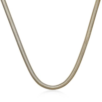 LYNX Men's Stainless Steel 8MM Snake Chain Necklace, Gold, 24 in
