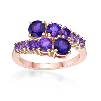 Gemminded Women's Sterling Silver Amethyst Ring, 8