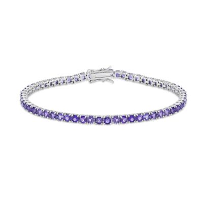 Sterling Silver Gemstone Tennis Bracelet, 70% Off