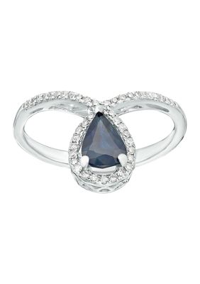 Belk & Co 3/4 Ct. T.w. Sapphire And 1/6 Ct. T.w. Diamond Ring In 10K White Gold