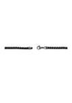 Stainless Steel 2.5 Millimeter Foxtail Chain Necklace with Black Ion Plating, 24 Inch