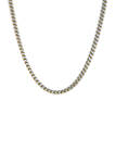 Stainless Steel 5 Millimeter Foxtail Chain Necklace with Two-Tone Gold Tone Ion Plating, 24 Inch