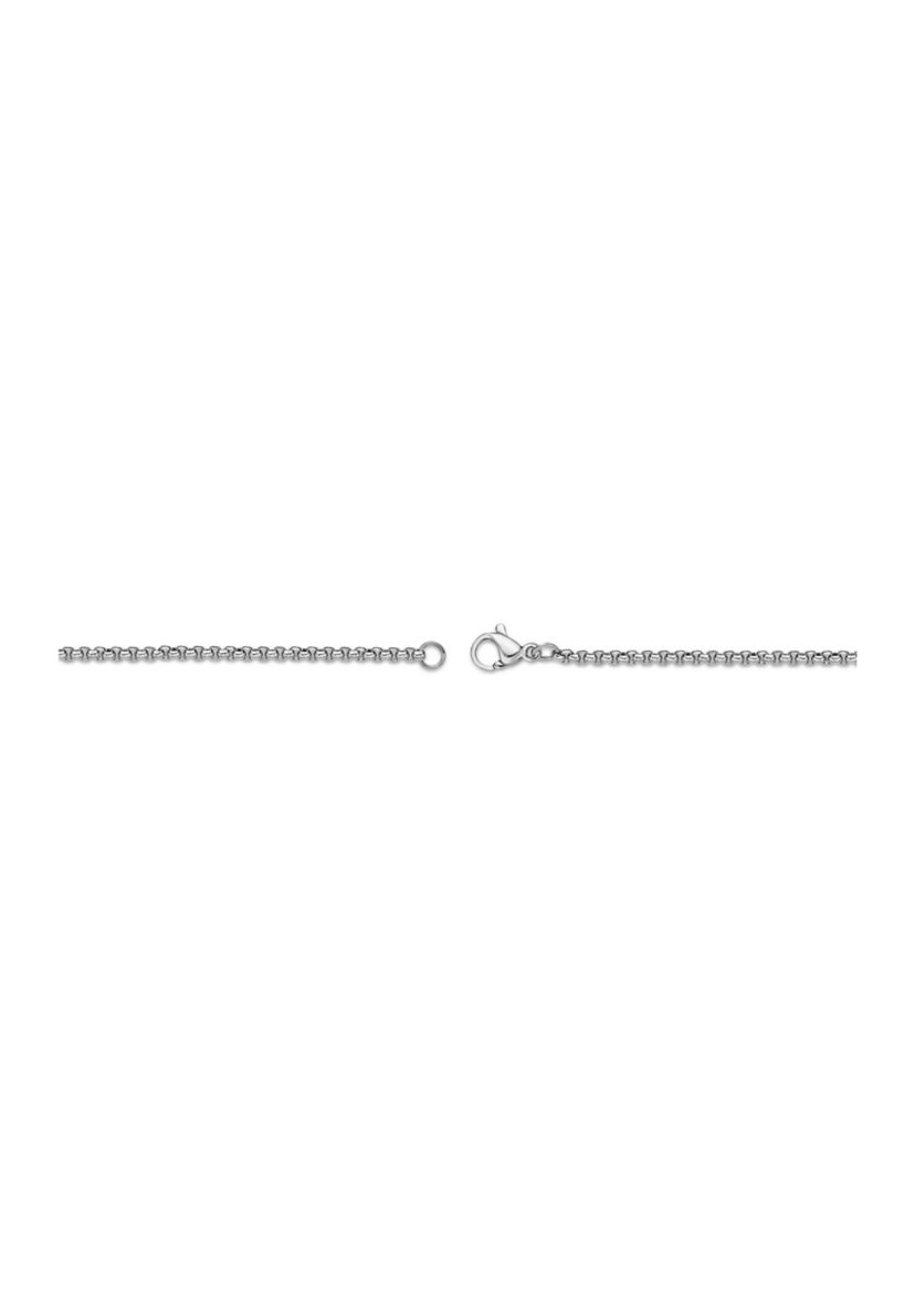 Stainless Steel 2 Millimeter Round Box Chain Necklace, 24 Inch