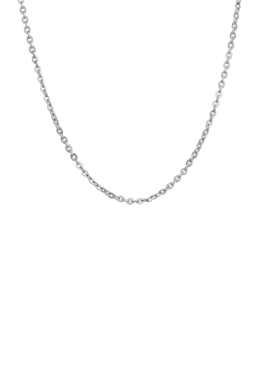 Stainless Steel 2.5 Millimeter Rolo Chain Necklace, 24 Inch
