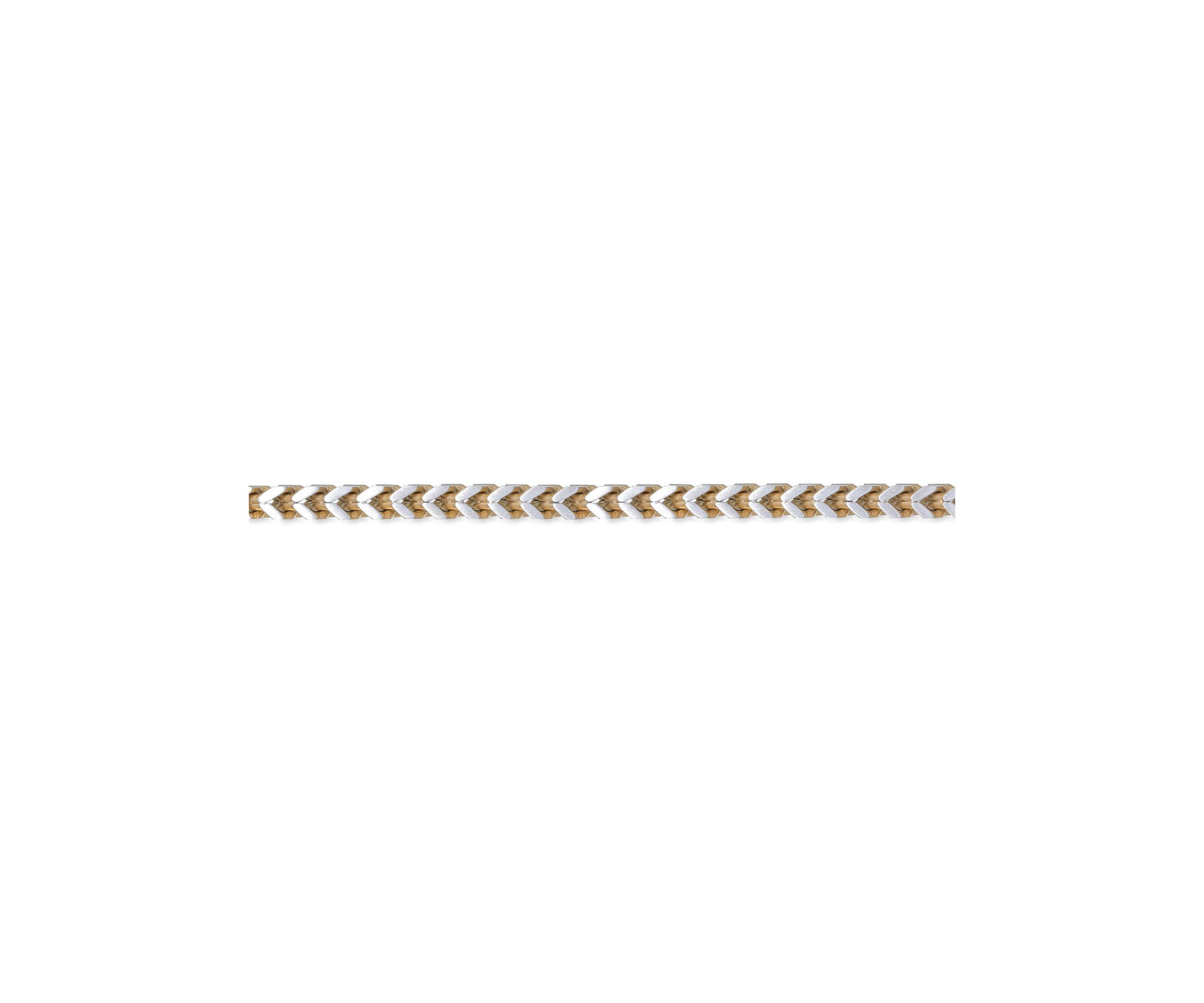 Stainless Steel 4MM Wheat Chain Necklace with Goldtone Ion Plating, 18" Length