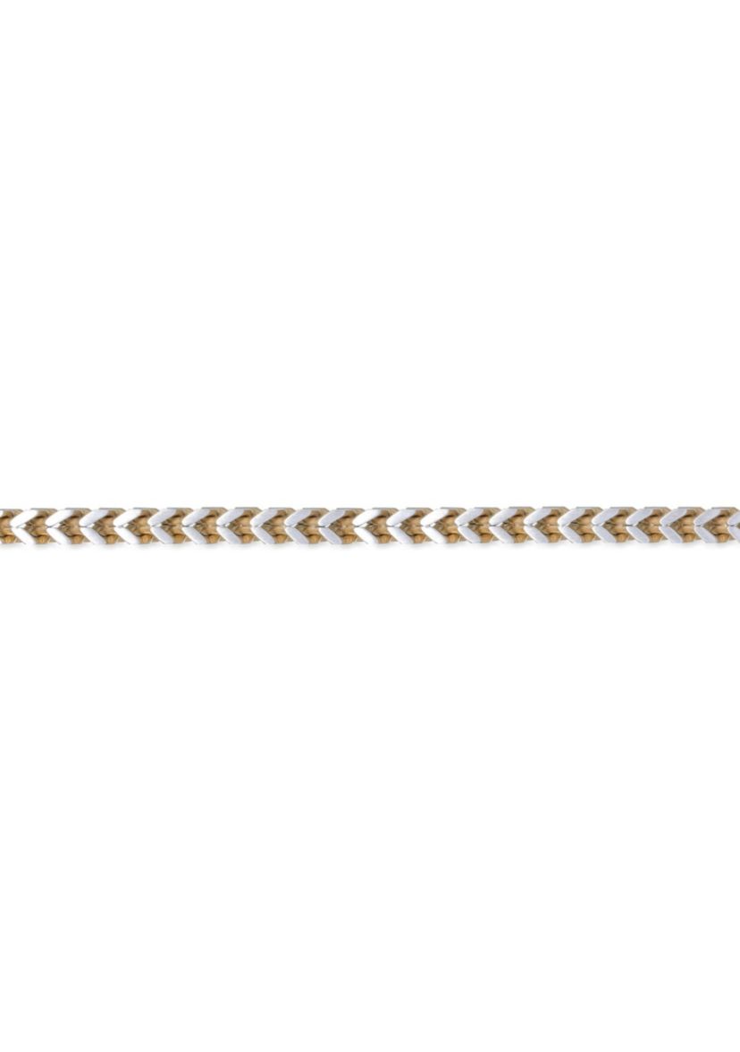 Stainless Steel 4MM Wheat Chain Necklace with Goldtone Ion Plating, 18" Length