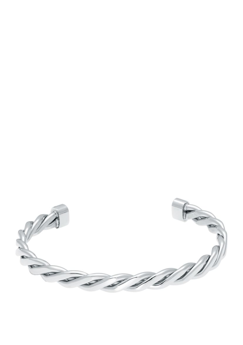 Stainless Steel Twisted Cuff Bangle