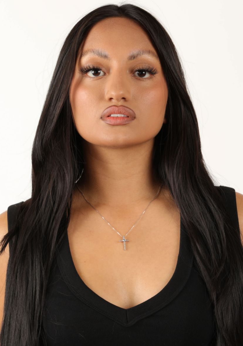Lab Created 1/6 ct. t.w. Created Aquamarine and Diamond Accent Pendant Necklace in Sterling Silver