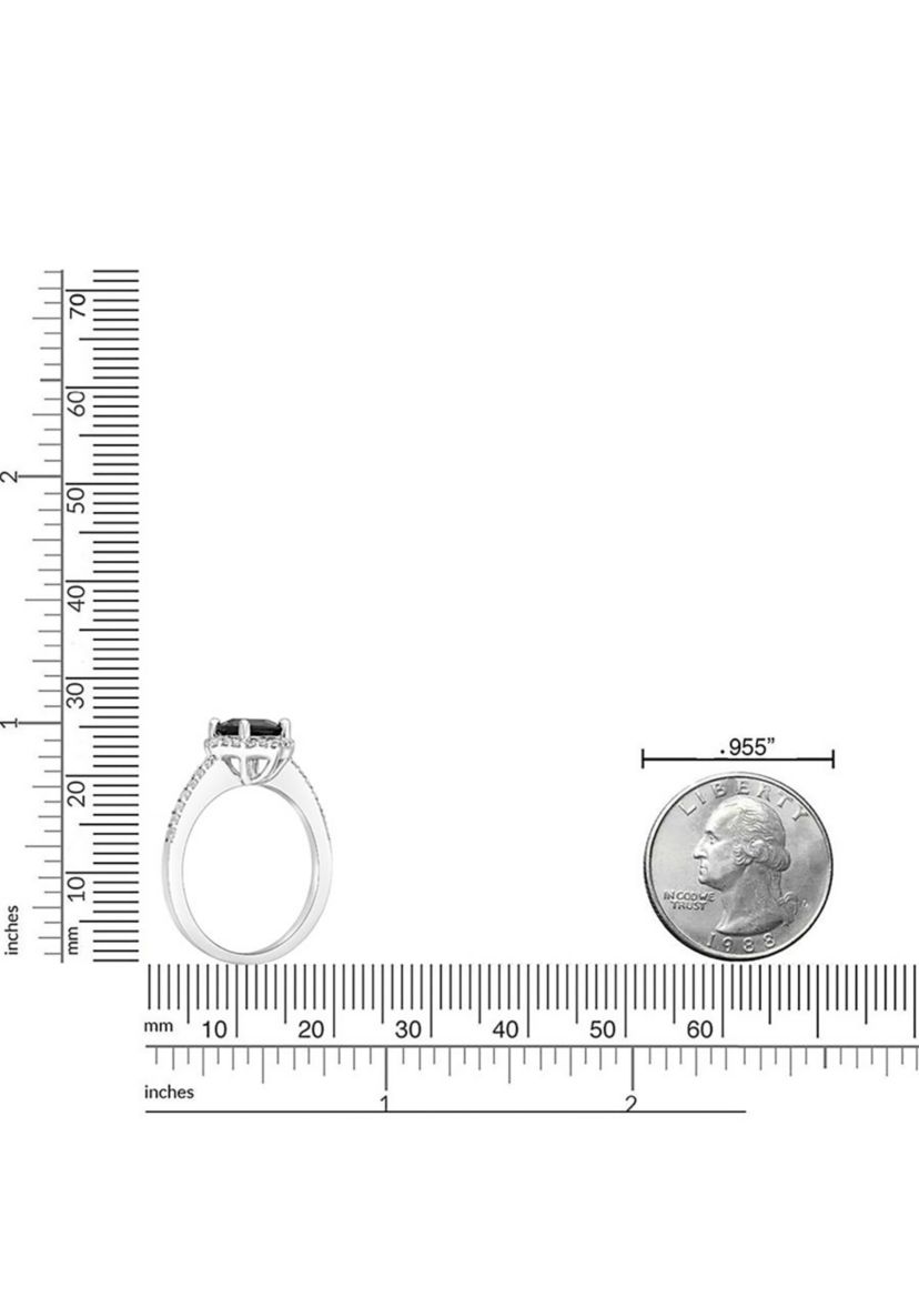 3/4 ct. t.w. Black Onyx and 1/3 ct. t.w. White Topaz Ring in Sterling Silver
