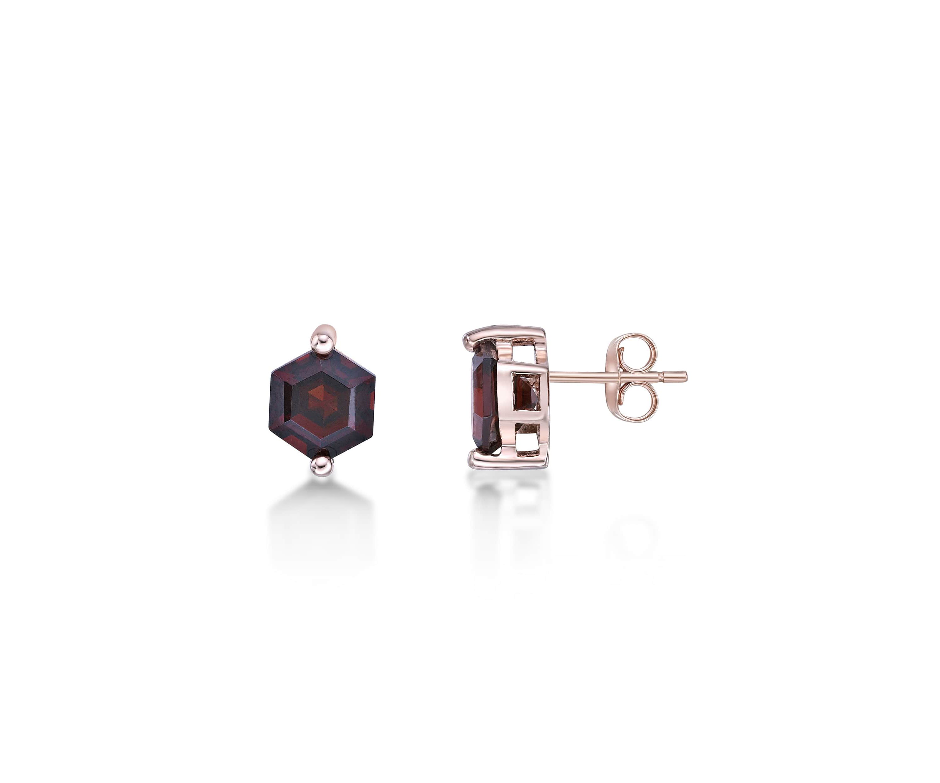 1 7/8 ct. t.w.Garnet Earrings in 2 Micron Rose Gold Plated Sterling Silver