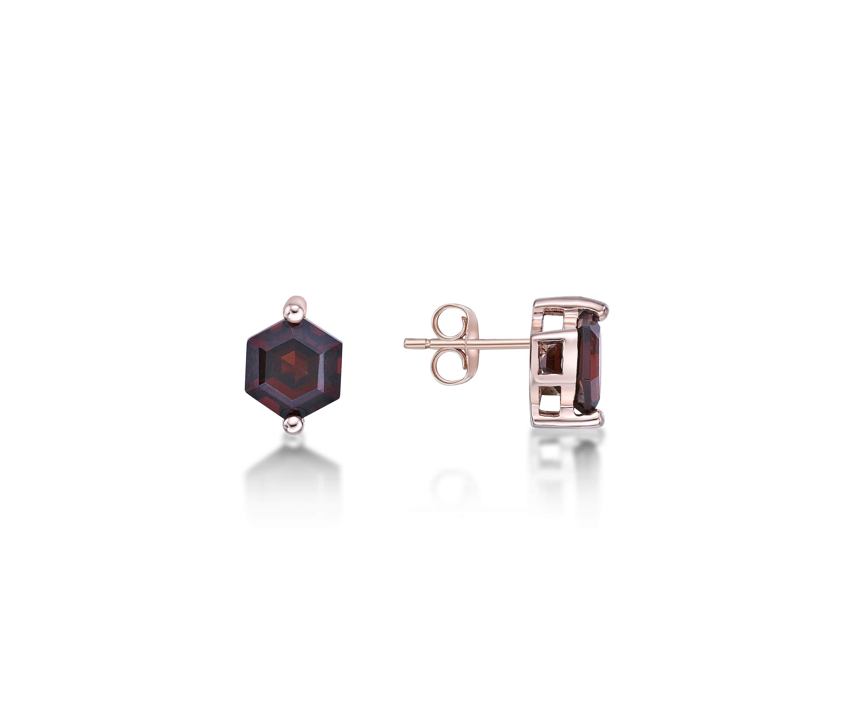 1 7/8 ct. t.w.Garnet Earrings in 2 Micron Rose Gold Plated Sterling Silver