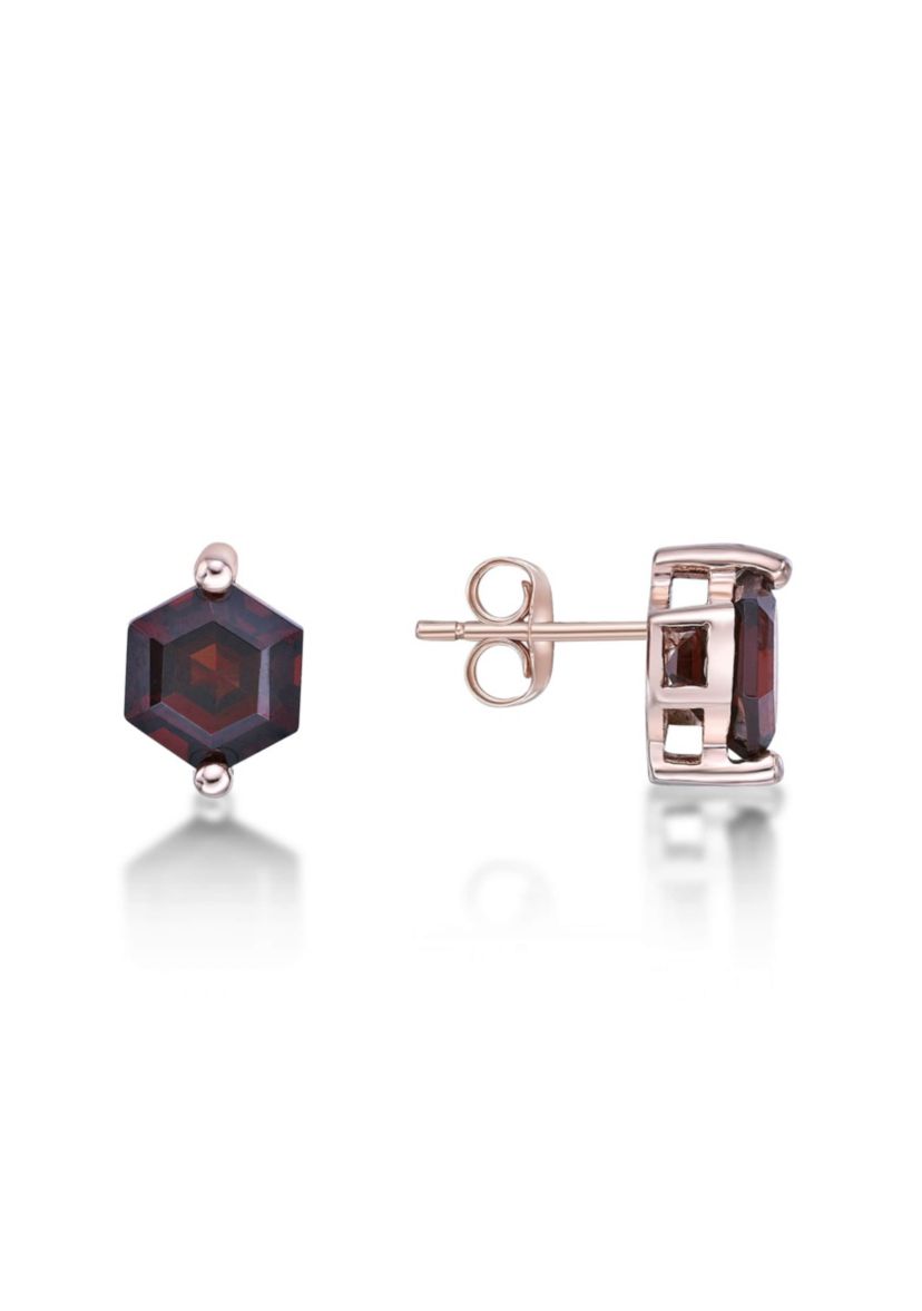 1 7/8 ct. t.w.Garnet Earrings in 2 Micron Rose Gold Plated Sterling Silver