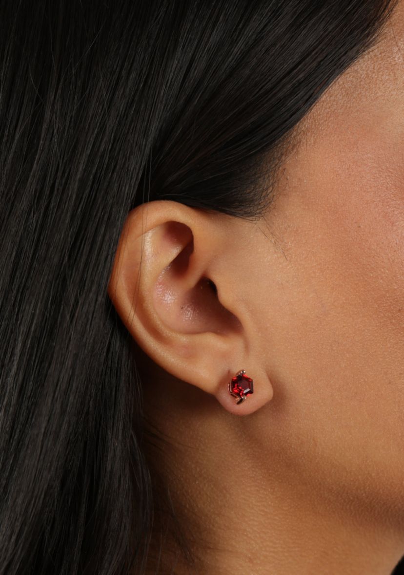 1 7/8 ct. t.w.Garnet Earrings in 2 Micron Rose Gold Plated Sterling Silver