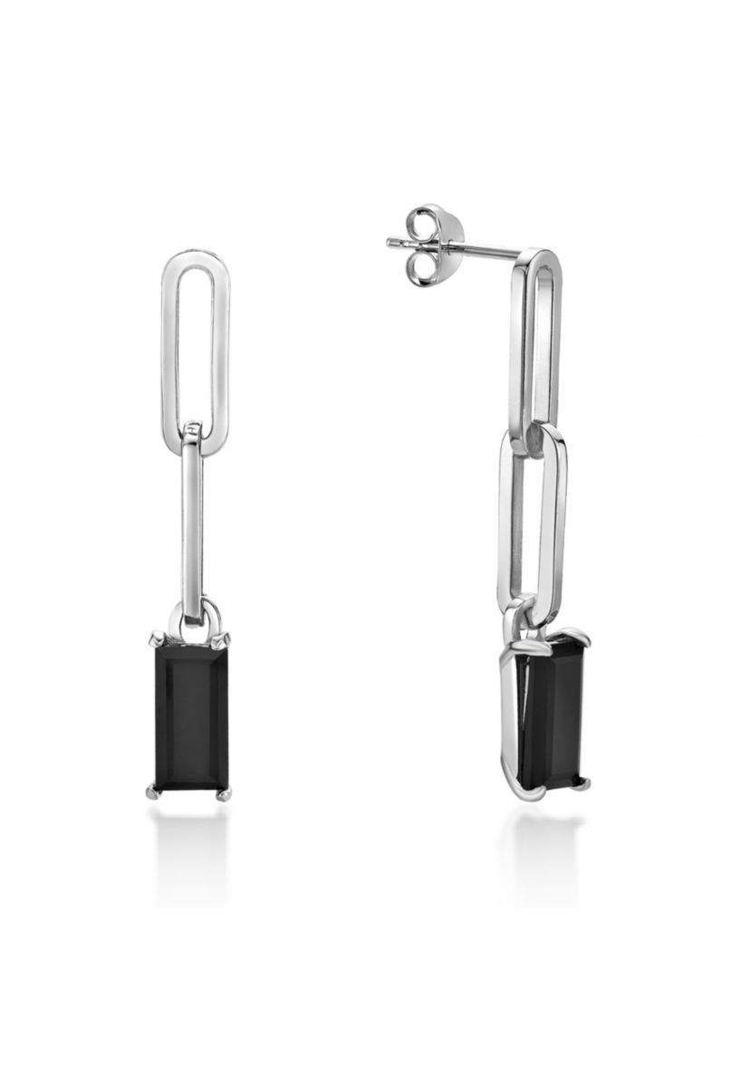2.8 ct. t.w. Black Onyx Drop Earrings in Sterling Silver