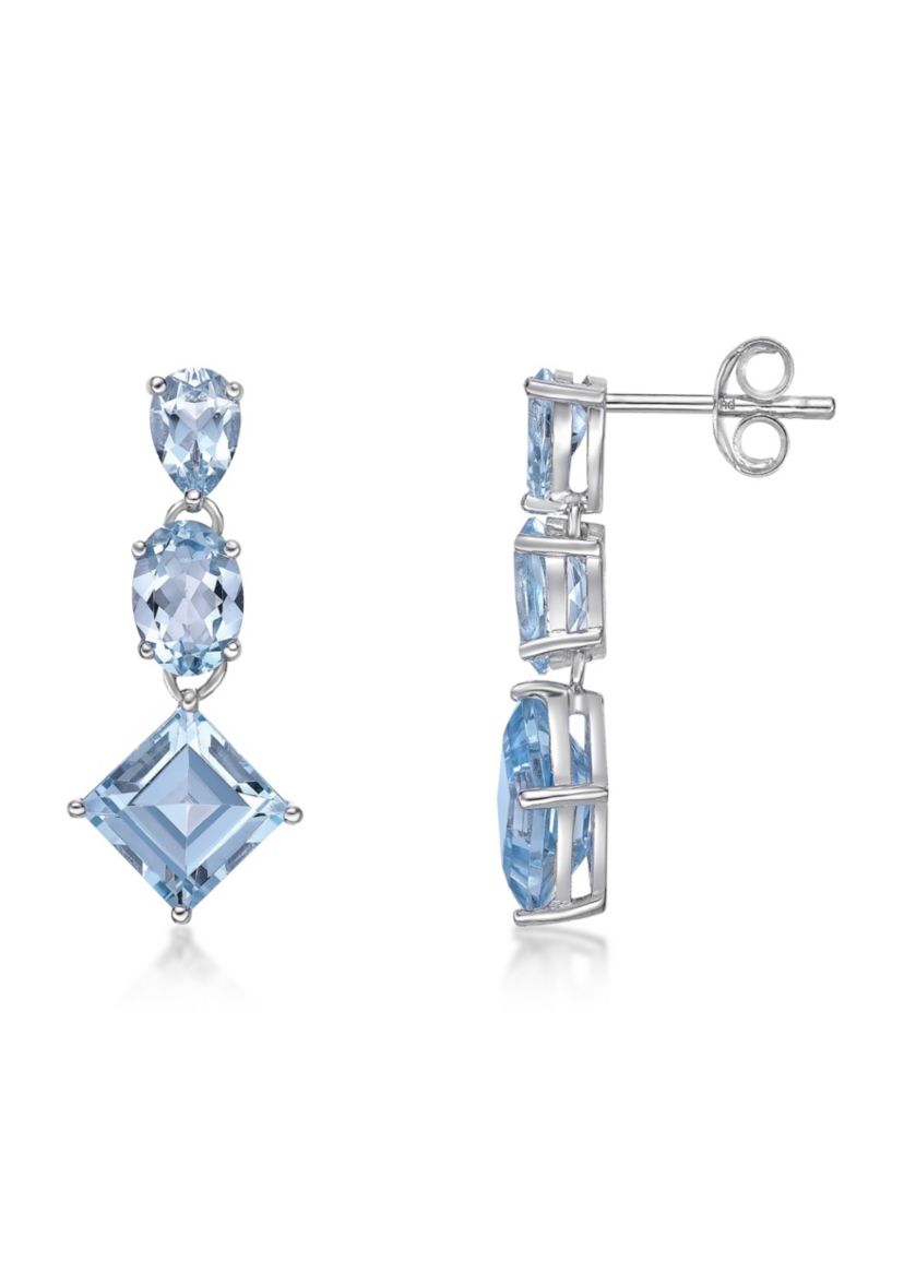 7 1/5 ct. t.w. Blue Topaz Earrings in Sterling Silver