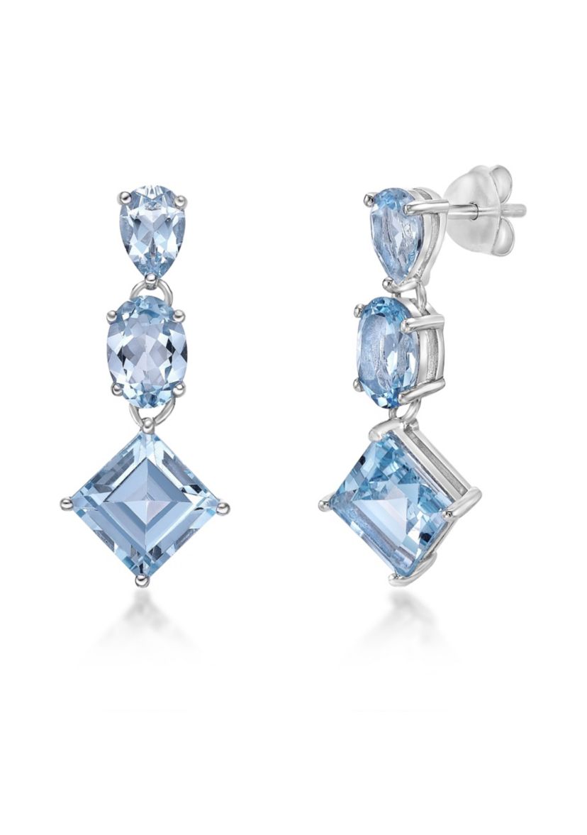 7 1/5 ct. t.w. Blue Topaz Earrings in Sterling Silver