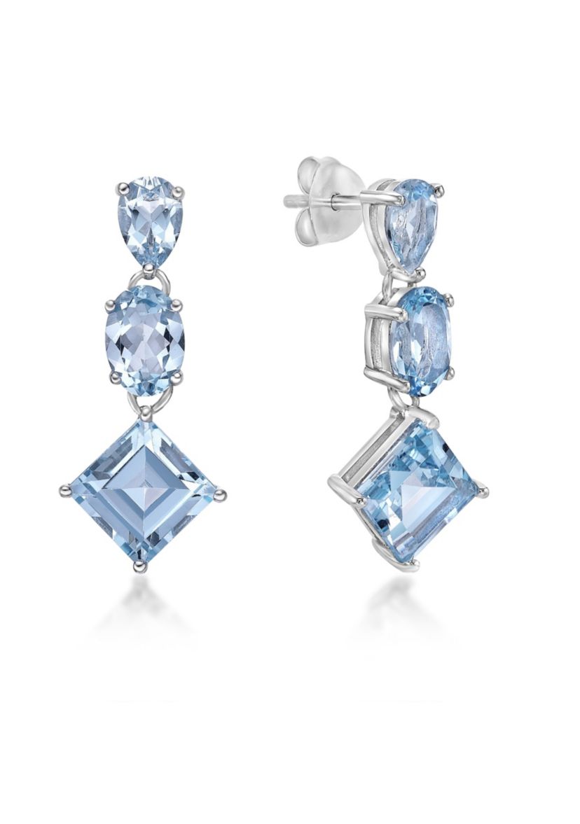 7 1/5 ct. t.w. Blue Topaz Earrings in Sterling Silver