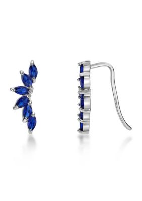 Gemminded Lab Created 1 3/8 ct. t.w.Created Sapphire Earrings in Sterling Silver