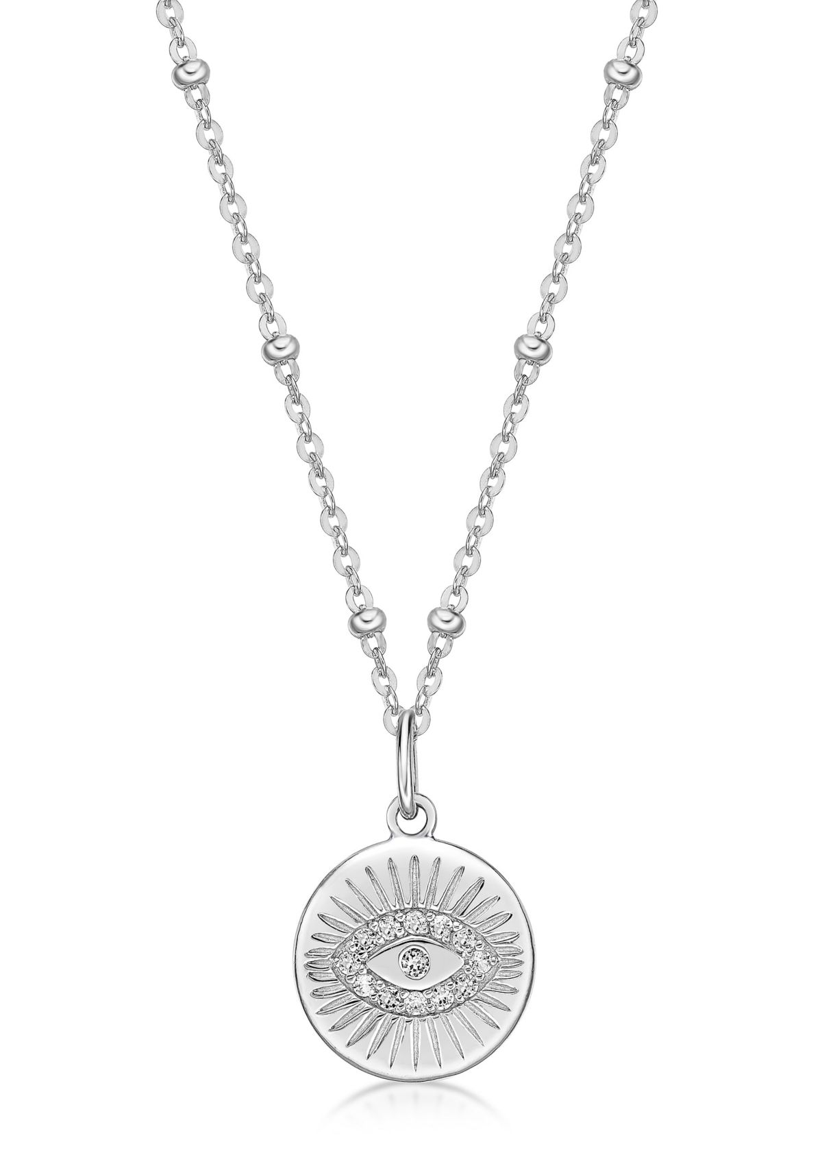 3/8 ct. t.w. White Topaz Necklace in Sterling Silver